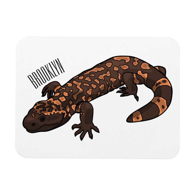 Magnet Flexible Illustration du monstre Gila (Horizontal)