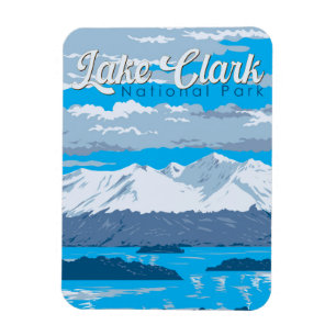 Magnet Flexible Illustration du parc national du lac Clark Art voy