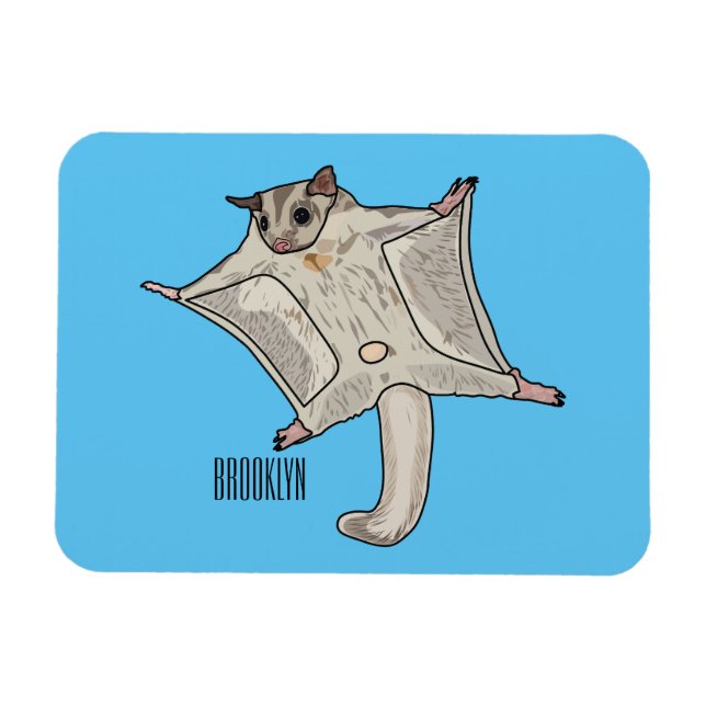 Magnet Flexible Illustration du planeur à sucre (Horizontal)