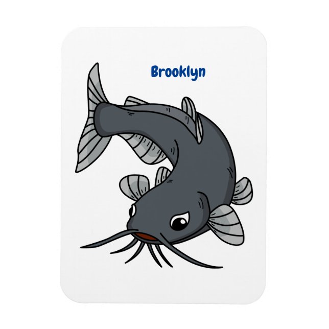 Magnet Flexible Illustration du poisson-chat mignon (Vertical)