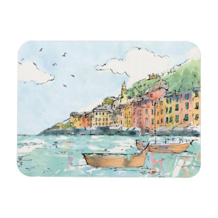 Magnet Flexible Illustration du port de Porofino