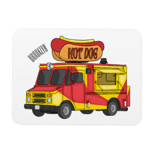 Magnet Flexible Illustration d'un camion de nourriture pour chien