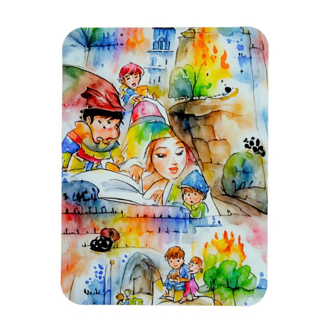 Magnet Flexible Illustration d'un conte de fées de Whimsical (Vertical)