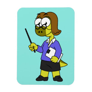 Magnet Flexible Illustration D'Un Enseignant Pachycéphalosaure.