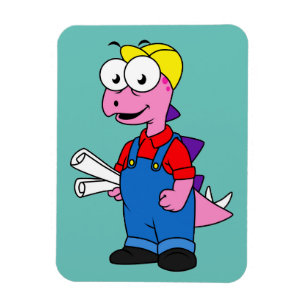 Magnet Flexible Illustration D'Un Ouvrier De Construction De Stego