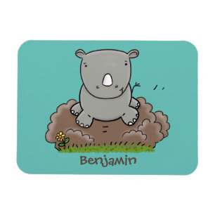 Magnet Flexible Illustration d'un petit rhinocéros