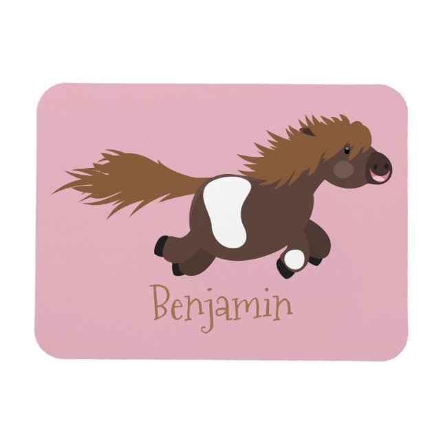 Magnet Flexible Illustration d'un poney de Shetland mignon (Horizontal)