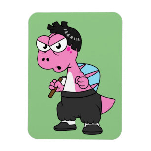 Magnet Flexible Illustration D'Un Spinosaurus Bruce Lee.