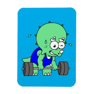 Magnet Flexible Illustration D'Un Tricératops Poids De Levage.