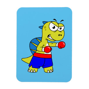 Magnet Flexible Illustration D'Une Boxe De Spinosaurus.