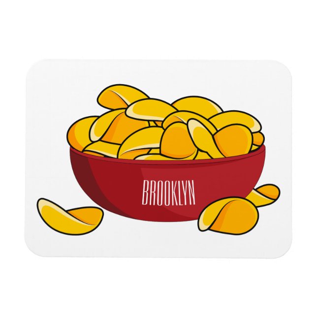 Magnet Flexible Illustration d'une puce de pomme de terre (Horizontal)