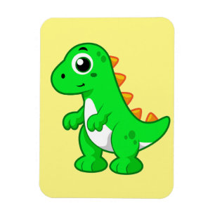 Magnet Flexible Illustration Mignonne Du Tyrannosaurus Rex.