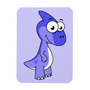 Magnet Flexible Illustration Mignonne D'Un Parasaurolophus Dinosau