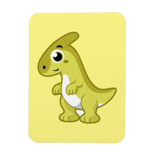 Magnet Flexible Illustration Mignonne D'Un Parasaurolophus Dinosau