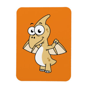 Magnet Flexible Illustration Mignonne D'Un Pterodactyl. 2