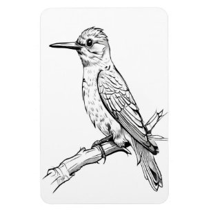 Magnet Flexible Illustration minimaliste d'oiseaux