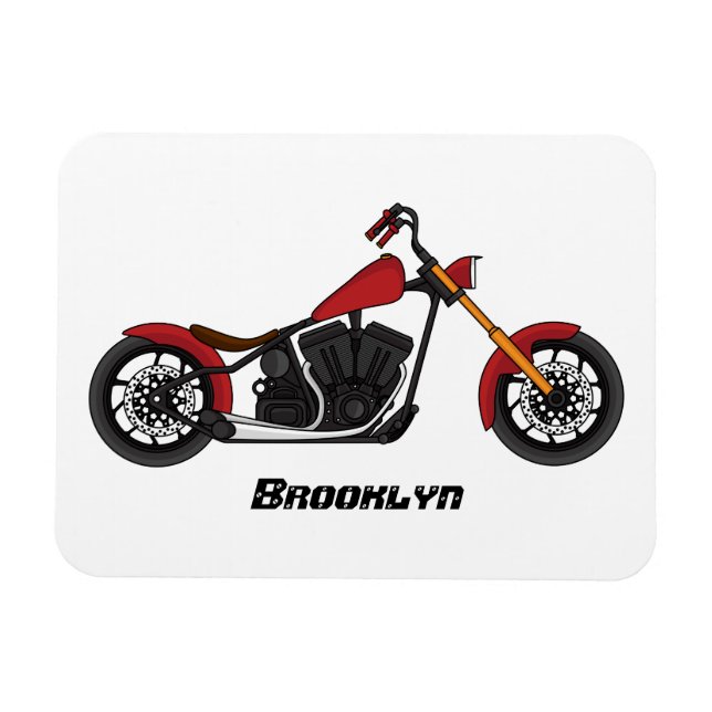 Magnet Flexible Illustration motocyclette de style hélicoïdal (Horizontal)
