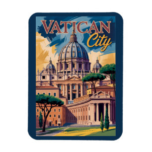 Magnet Flexible Illustration picturale de la Cité du Vatican Art d
