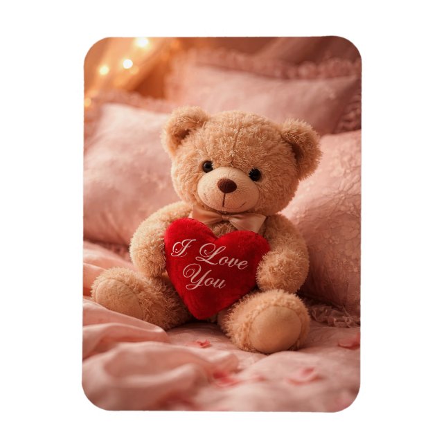 Magnet Flexible Illustration romantique de la Saint-Valentin avec  (Vertical)