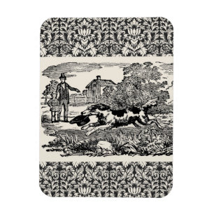Magnet Flexible Illustration victorienne d'art antique d'animal de