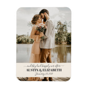 Magnet Flexible Ils ont vécu heureux toujours après mariage merci