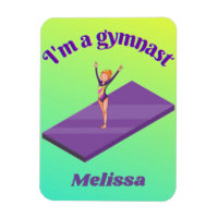 I'm A Gymnast - Girl with/ Leotard on Purple Gym M