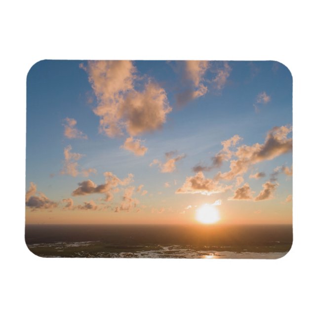 Magnet Flexible Image aérienne de lever du soleil sur l'horizon cô (Horizontal)