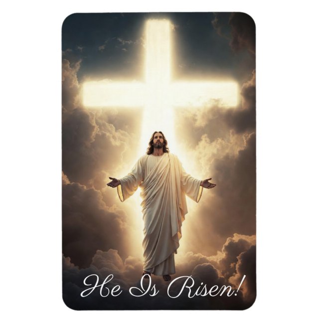Magnet Flexible Image de la Résurrection Jésus dans les Nuages Sal (Vertical)