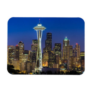 Magnet Flexible Image d'horizon de Seattle en quelques heures de