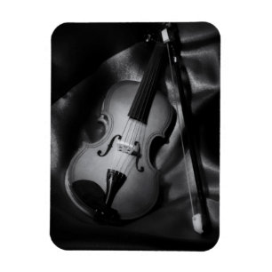 Magnet Flexible Image en noir et blanc d'un violon nature morte