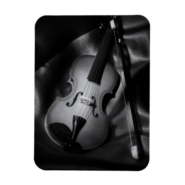 Magnet Flexible Image en noir et blanc d'un violon nature morte (Vertical)
