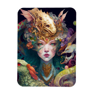 Magnet Flexible Imaginaire Art Dragon Goddess Queen