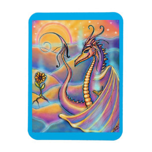 Magnet Flexible Imaginaire Dragon Par Renee L. Lavoie
