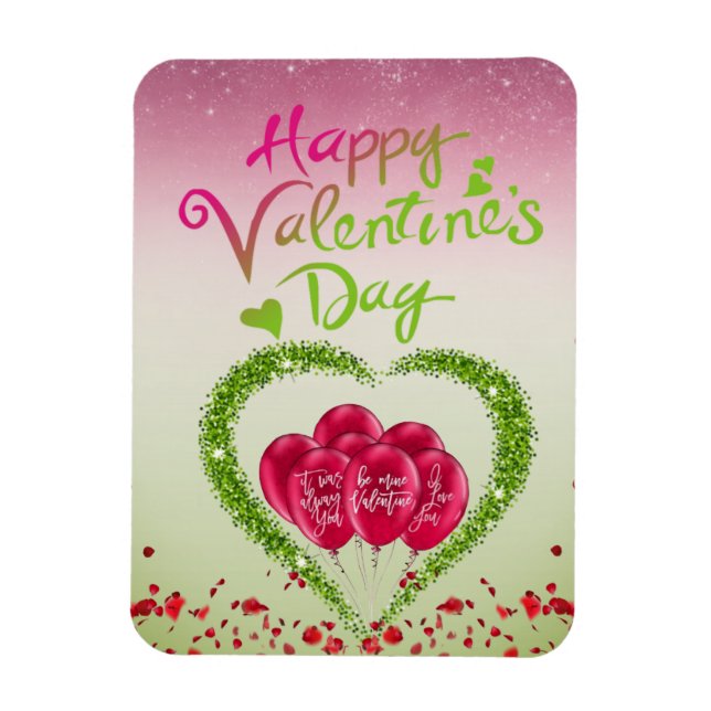 Magnet Flexible Imán flexible San Valentín con corazón (Vertical)