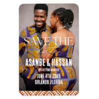 Impression africaine avec photo de mariage "Save t