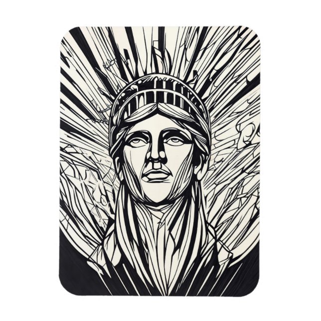 Magnet Flexible Impression d'art en ligne moderne de la Statue de  (Vertical)