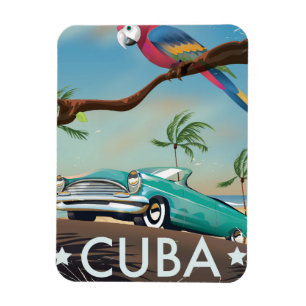Magnet Flexible Impression de voyage Cuba vintage rétro