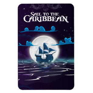 Magnet Flexible Impression de voyage de dessin animé de pirate des