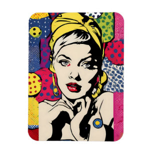 Magnet Flexible Impression sur aimant d'un portrait de femme dans 