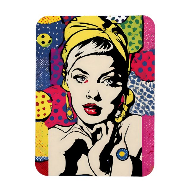 Magnet Flexible Impression sur aimant d'un portrait de femme dans  (Vertical)