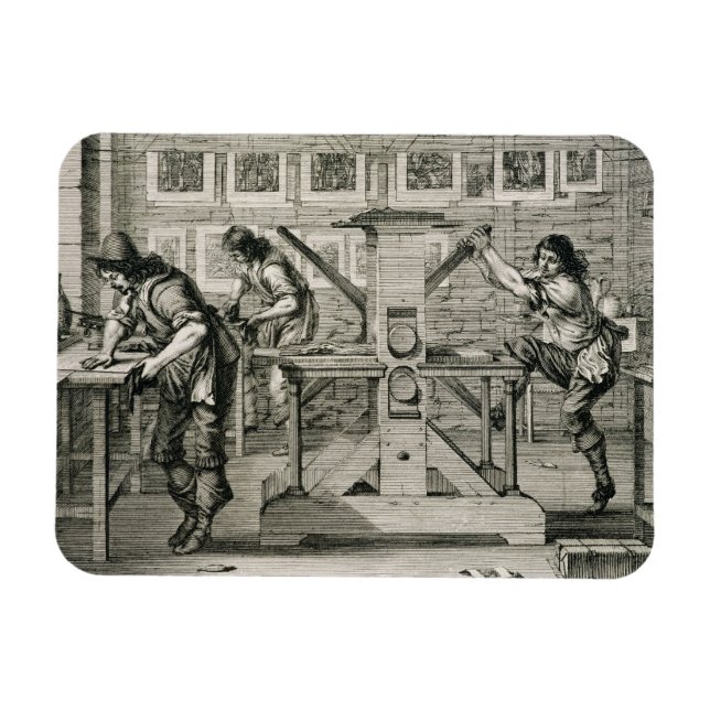 Magnet Flexible imprimerie française, 1642 (gravure) (Horizontal)