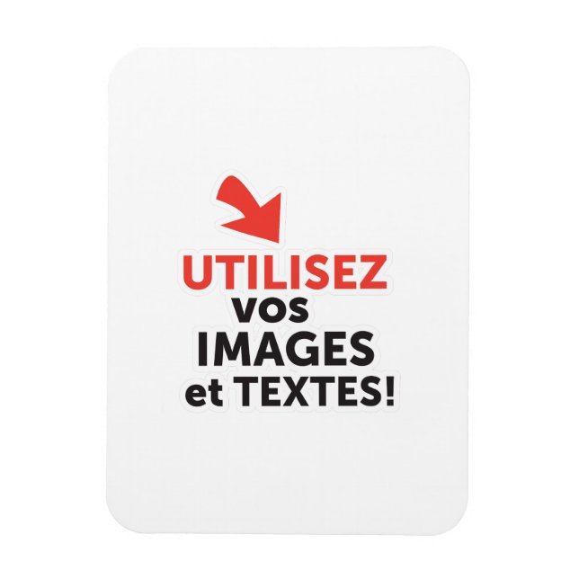 Magnet Flexible Imprimez vos conceptions en ligne en français (Vertical)