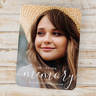 Magnet Flexible In Love Memory Memorial Modern Elegant Photo