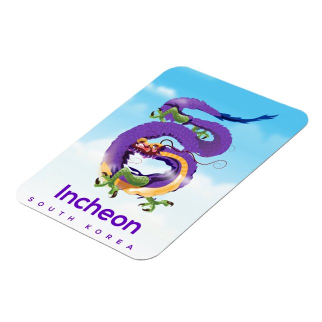 Magnet Flexible Incheon Corée du Sud Dragon (Côté Gauche)
