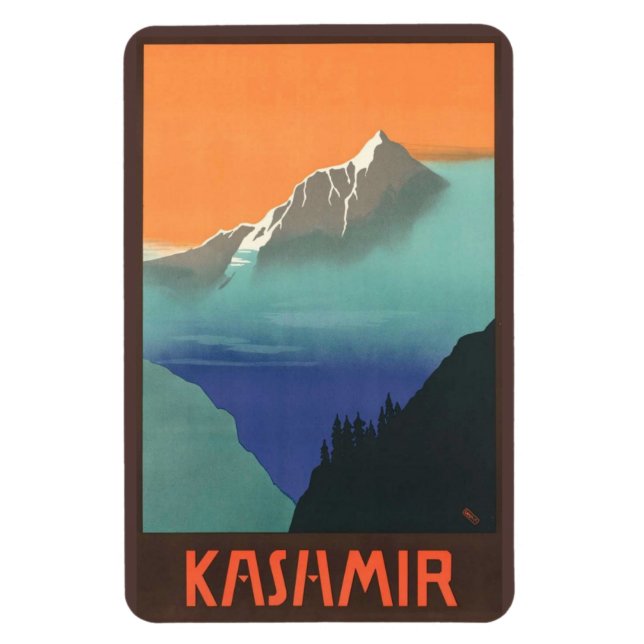 Magnet Flexible Inde (Cachemire) Aimant de l'affiche de voyage (Vertical)