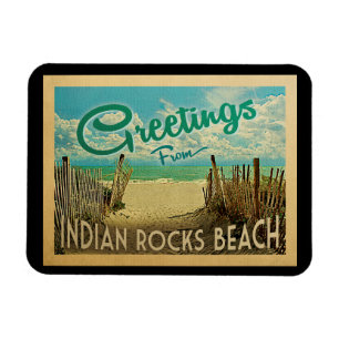 Magnet Flexible Indian Rocks Beach Vintage voyage