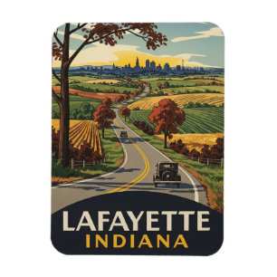 Magnet Flexible Indiana Lafayette Travel