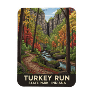 Magnet Flexible Indiana Turkey Run State Park Travel