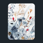 Magnet Flexible Indigo & Ochre - Fleurs aquarelles<br><div class="desc">Indigo & Ochre II par Victoria Borges. Présente des fleurs d'aquarelle dans des tons bleus variables avec des couleurs d'accent.</div>