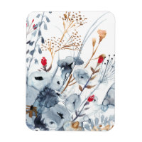 Indigo & Ochre - Fleurs aquarelles